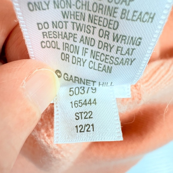 Garnet Hill 100% Cashmere Ribbed Boatneck Sweater S - Picture 8 of 9